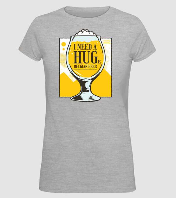 Bere belgiană model gri pe tricou