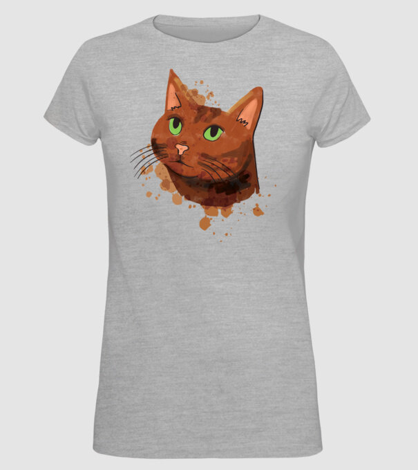 Cap pisică model gri pe tricou