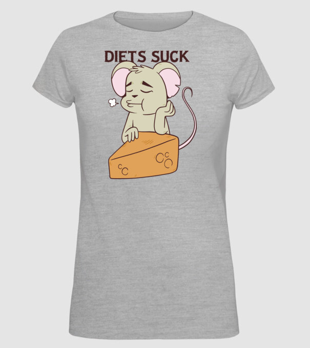 Șoricel diet model gri pe tricou