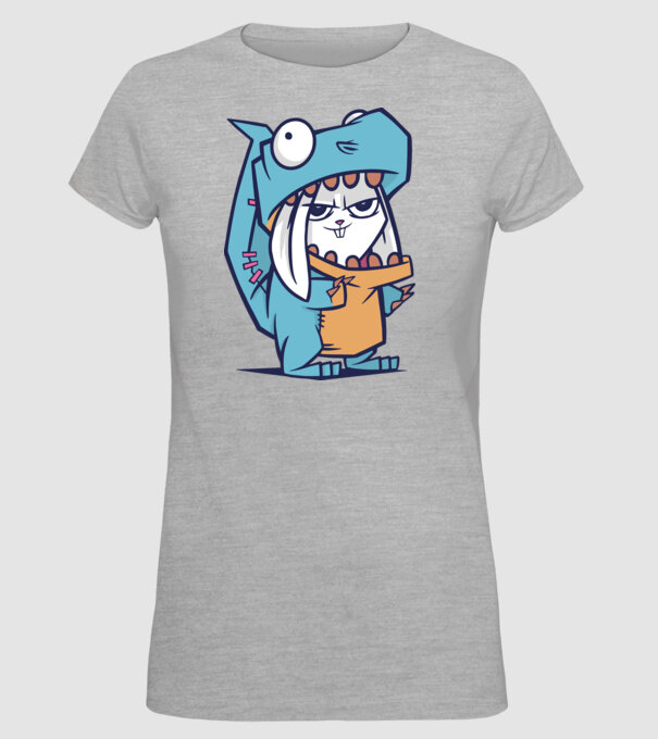 Costum de dinozaur model gri pe tricou