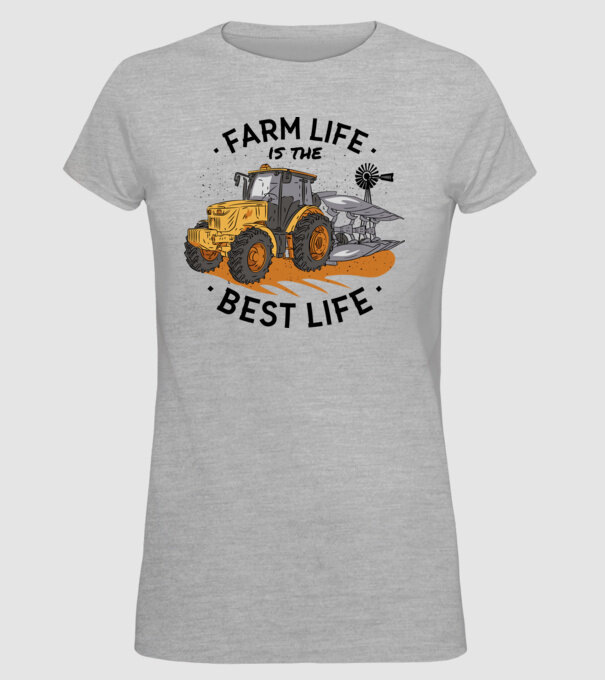 Farm Life is the Best Life Tractor model gri pe tricou