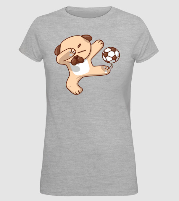 Cățel fotbalist DAB model gri pe tricou