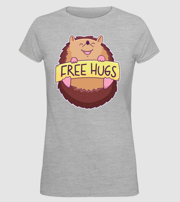 Free Hugs Arici model gri pe tricou