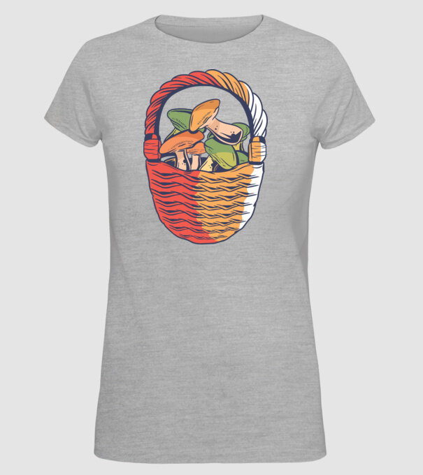 Ciuperci model gri pe tricou