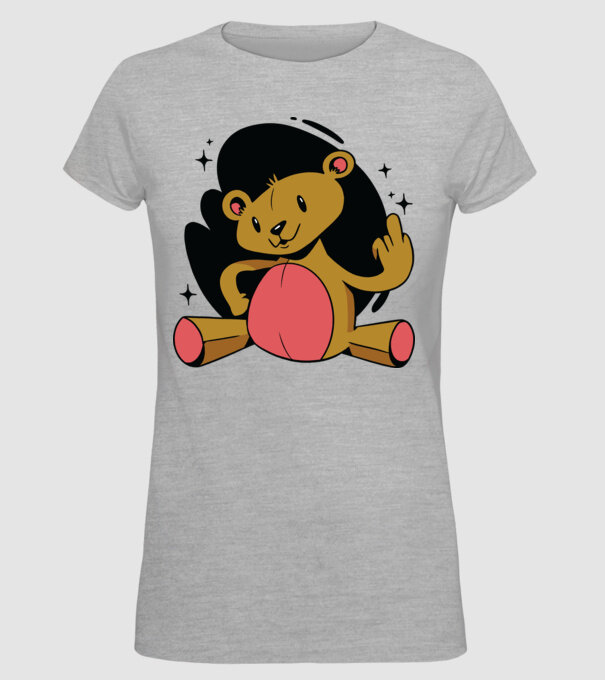 Ursuleț Teddy hain model gri pe tricou
