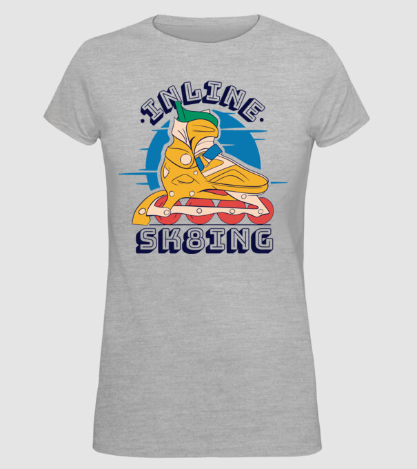 Skate Sk8 model gri pe tricou