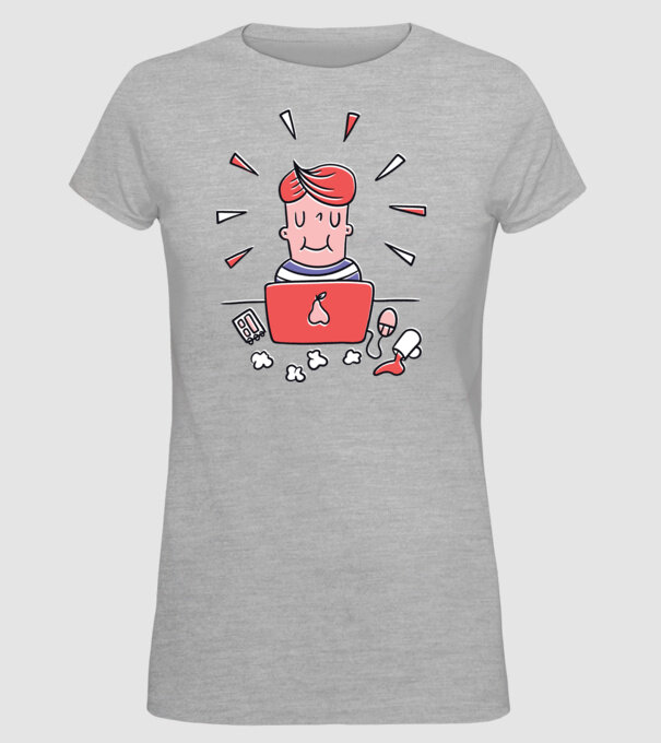 Imagine Home Office model gri pe tricou