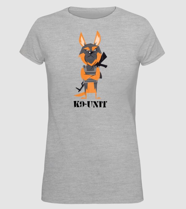 Unitatea K9 - Câine polițist model gri pe tricou