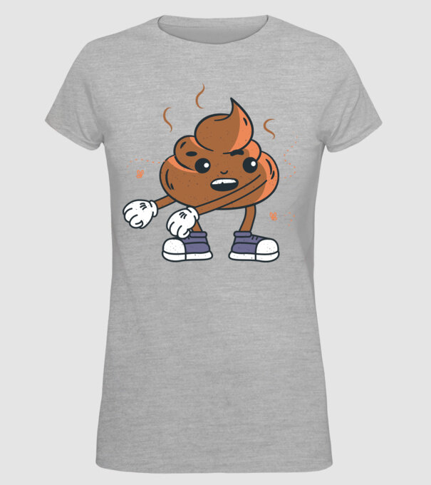 Căcat DAB model gri pe tricou