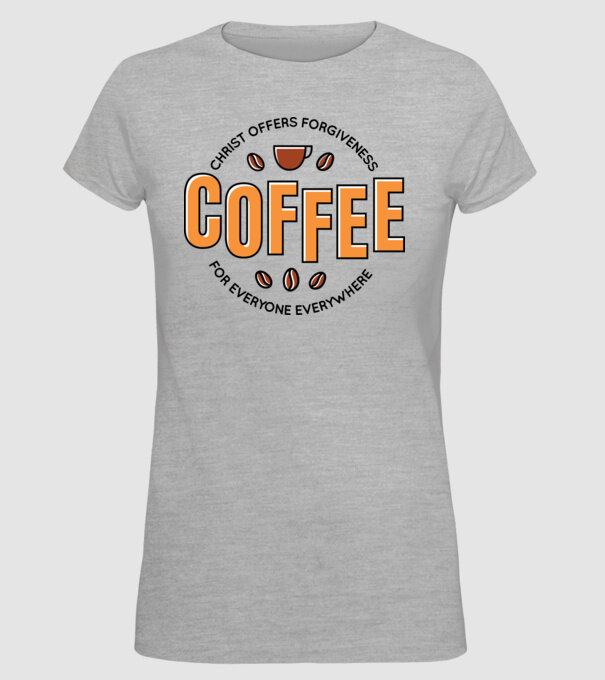 Cafea Iertare model gri pe tricou