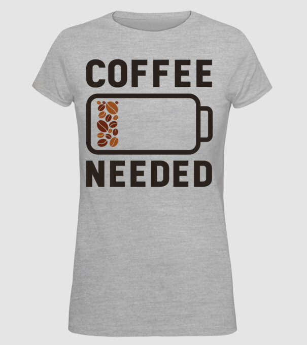 Am nevoie de cafea model gri pe tricou