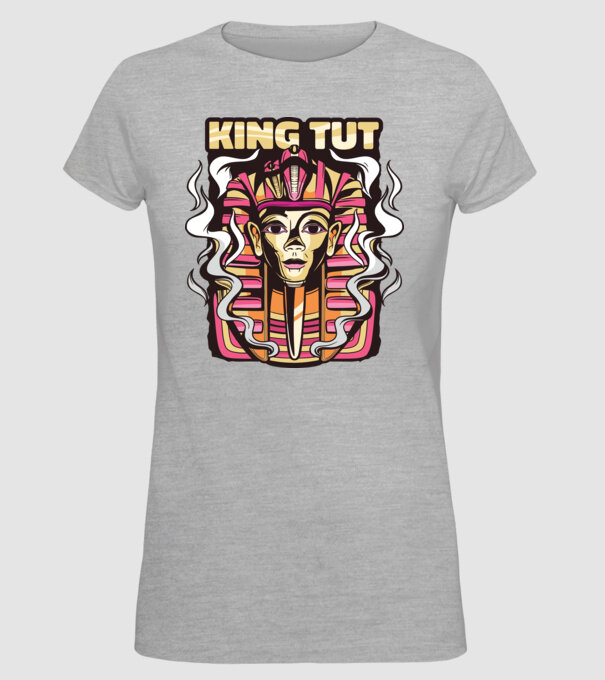 King Tut - Faraonul Tutankhamon model gri pe tricou