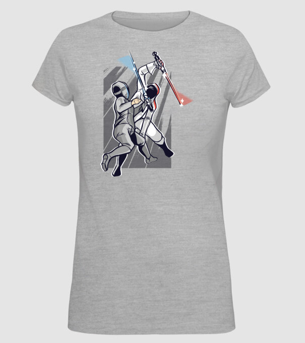 Sabie laser scrimă model gri pe tricou