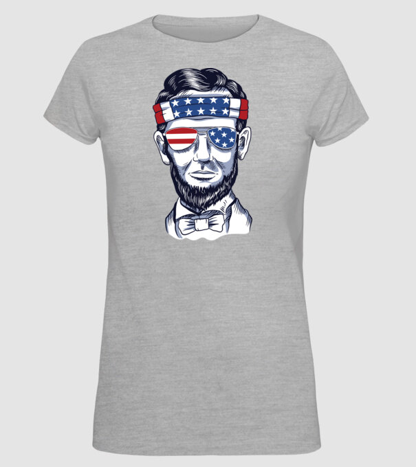 Lincoln USA model gri pe tricou