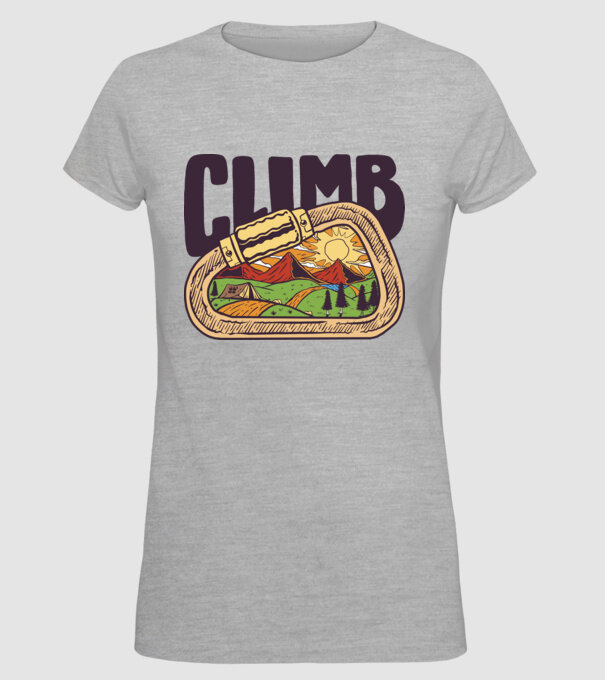 Carabină Alpinist model gri pe tricou