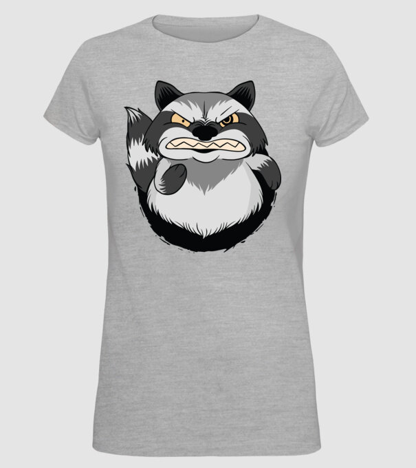 Raton furios model gri pe tricou