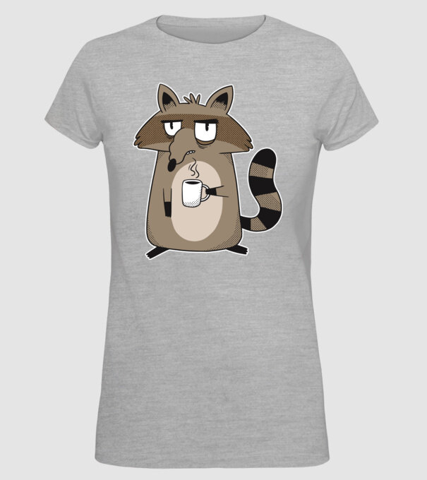 Raton cu cafea model gri pe tricou