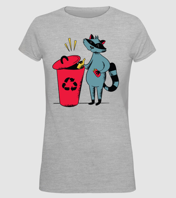 Reciclare Raton model gri pe tricou