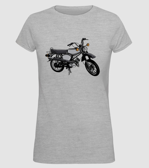 Motocicletă model gri pe tricou