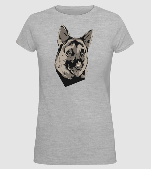Ciobănesc german cap model gri pe tricou