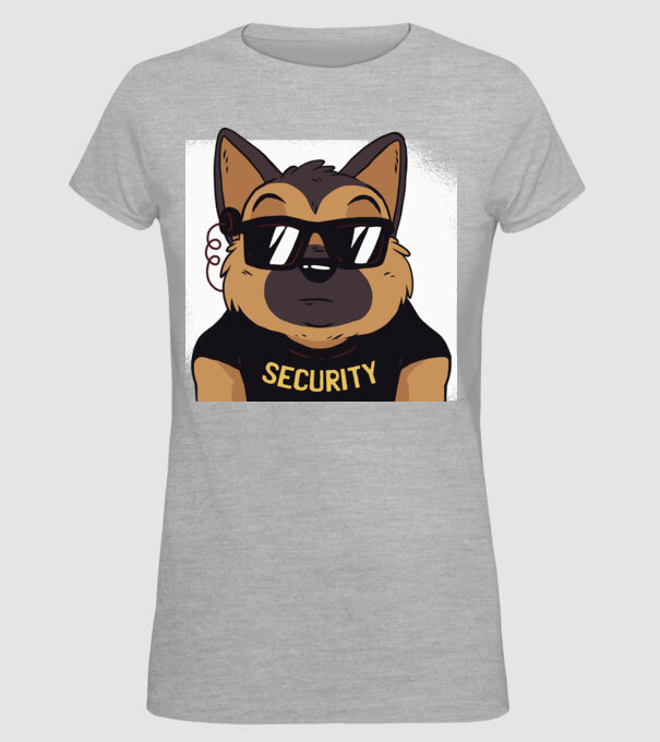 Ciobănesc german Security tricou amuzant cu Câine model gri pe tricou