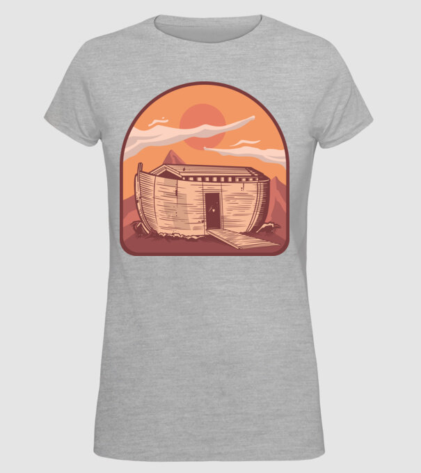 Arca lui Noe model gri pe tricou