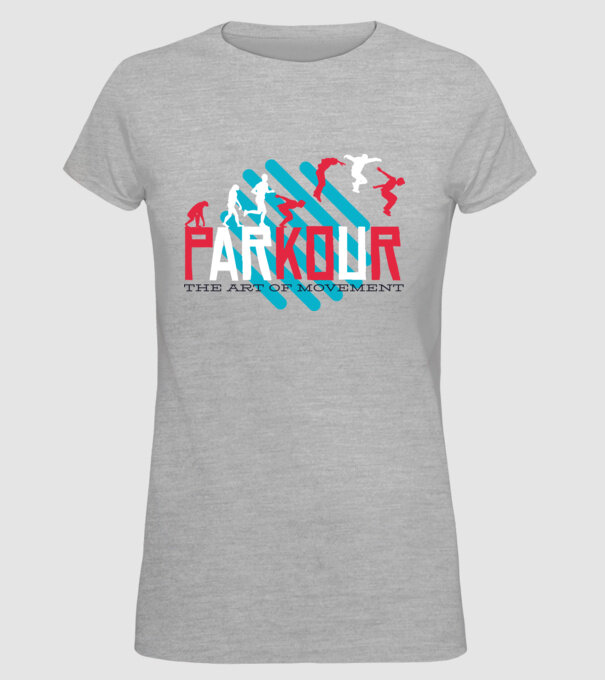 Parkour - Arta mișcării model gri pe tricou