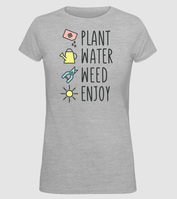 Plant Water Weed Enjoy model gri pe tricou