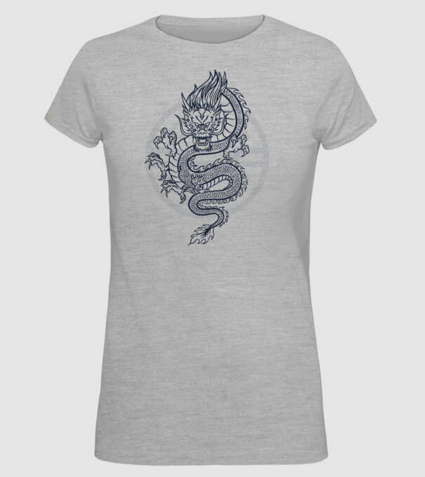 Dragon Tribal model gri pe tricou