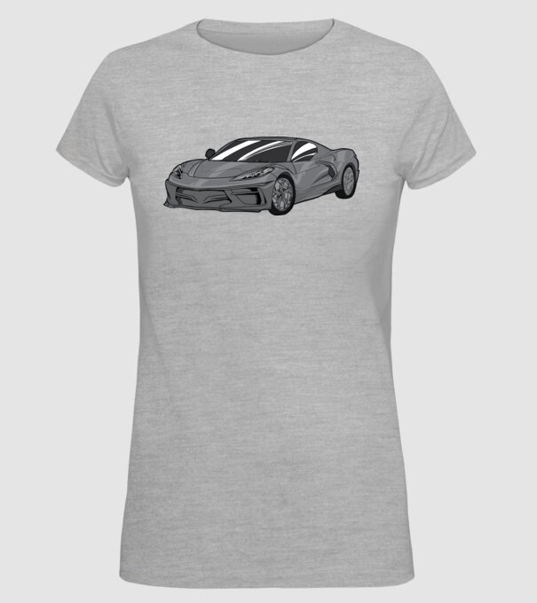 Mașină sport model gri pe tricou