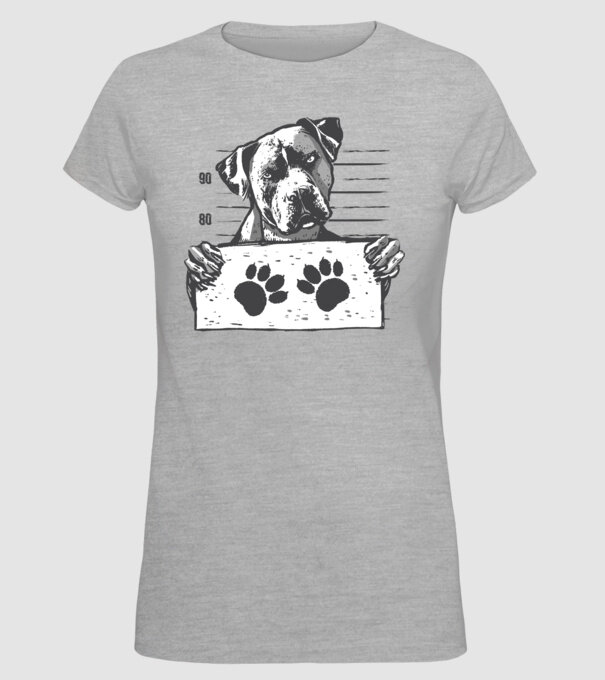 Staffordshire Terrier Închisoare model gri pe tricou
