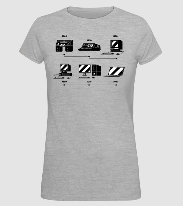 Evoluție Computer model gri pe tricou
