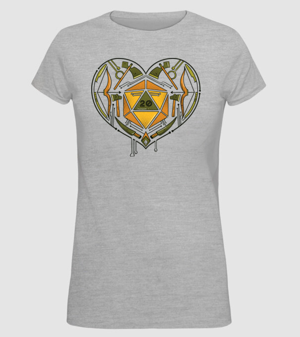 Joc de rol Dragoste model gri pe tricou