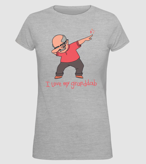 Îl iubesc pe bunicul meu model gri pe tricou