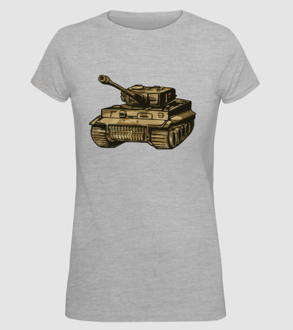 Tanc Mașină de luptă model gri pe tricou
