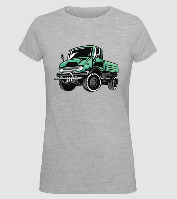 Camion model gri pe tricou