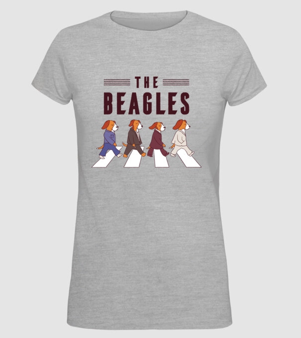 The Beagles model gri pe tricou