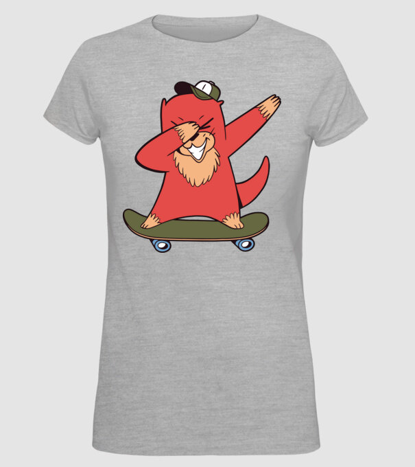 Vidră DAB model gri pe tricou