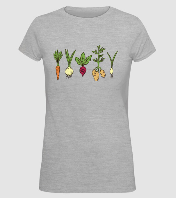Legume model gri pe tricou