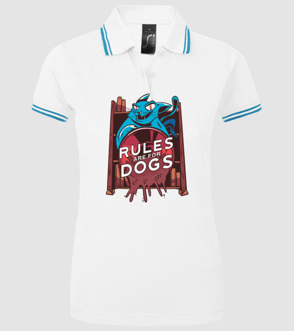 Regulile sunt pentru câini Cu pisică model alb pe tricou