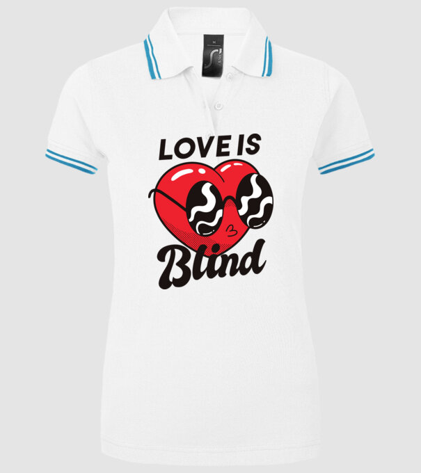 Dragostea este oarbă model alb pe tricou