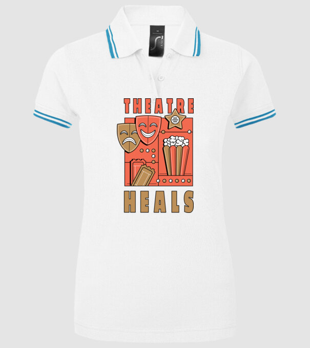 Teatrul vindecă model alb pe tricou