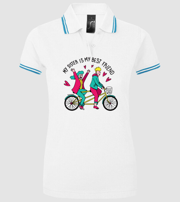 Sora mea este cea mai bună prietenă model alb pe tricou
