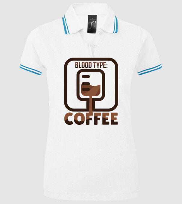 Grupa mea de sânge este cafeaua model alb pe tricou