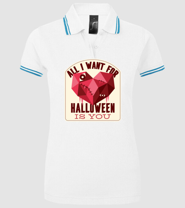 All I want for Halloween is You model alb pe tricou