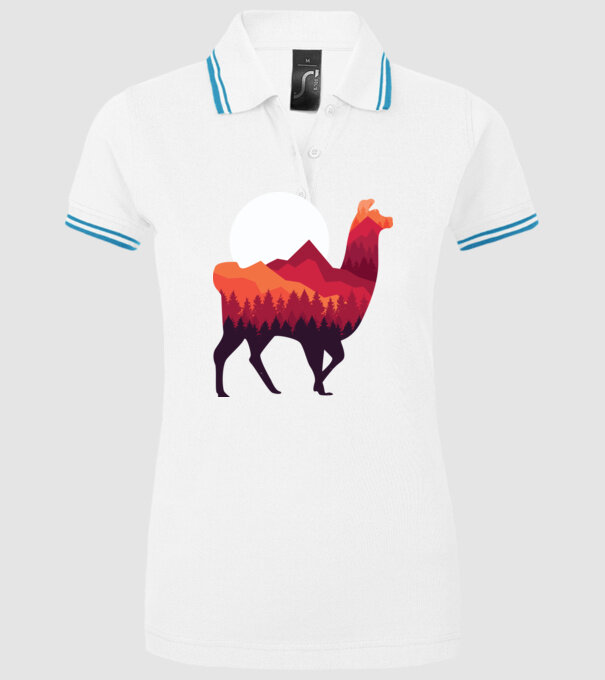 Pădure Alpaca model alb pe tricou