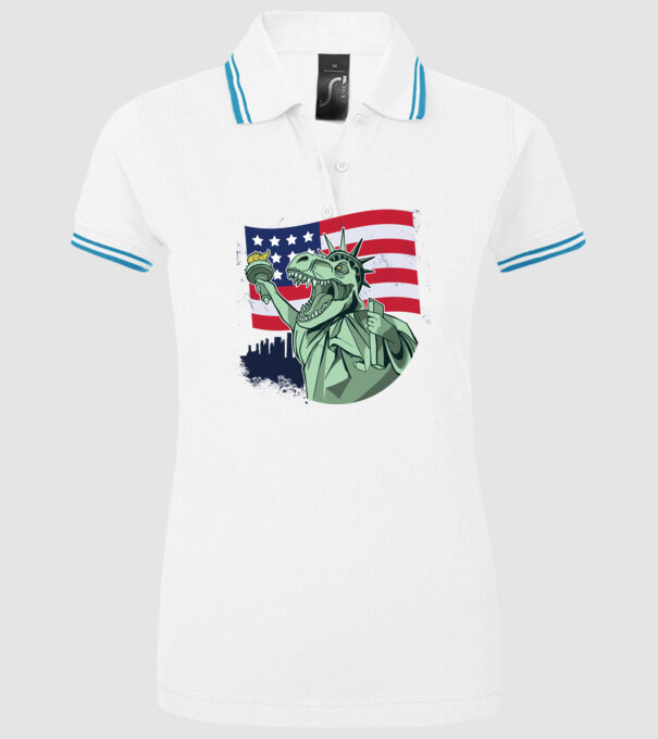 Ziua Independenței americane 4 iulie T-rex model alb pe tricou