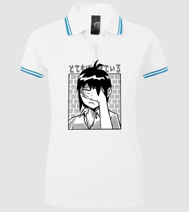 Cap Anime model alb pe tricou