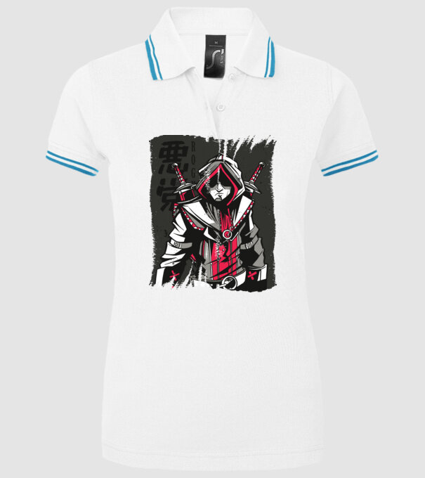 Războinic Anime model alb pe tricou