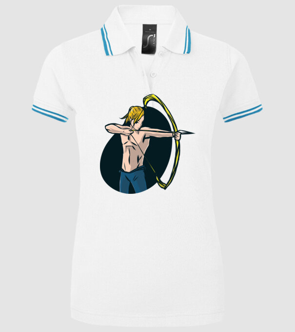 Fată arcaș Anime model alb pe tricou